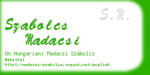 szabolcs madacsi business card